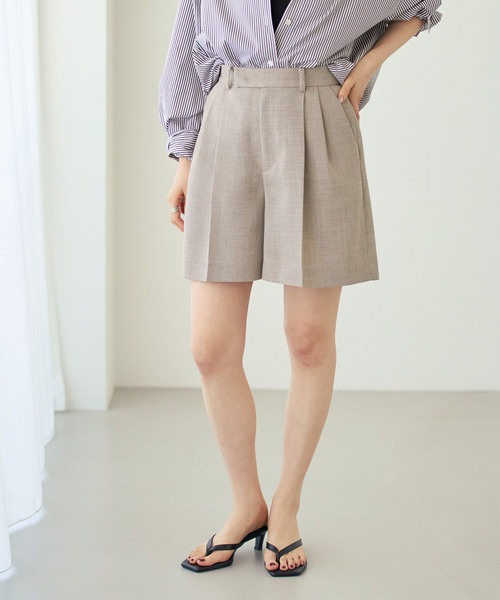 Noble(ノーブル)の「《・セットアップ対応》ドンゴロスフレアショートパンツ(その他パンツ・レディース・ベージュ/ネイビー・36/38)」の5枚目の写真