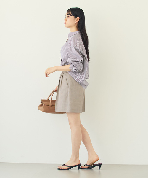 Noble(ノーブル)の「《・セットアップ対応》ドンゴロスフレアショートパンツ(その他パンツ・レディース・ベージュ/ネイビー・36/38)」の12枚目の写真