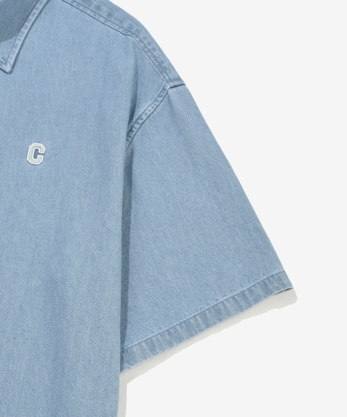 COVERNAT(カバーナット)の「Cロゴデニムハーフシャツライトブルー(シャツ/ブラウス・メンズ・その他・X-SMALL/SMALL/MEDIUM/LARGE/X-LARGE/XX-LARGE)」の4枚目の写真