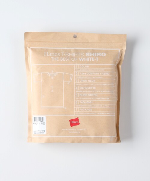 HANES（ヘインズ）の「【S～XLサイズ】SHIRO クルーネック半袖Tシャツ（Tシャツ/カットソー・メンズ・ホワイト・L/M/S/XL）」の15枚目の写真