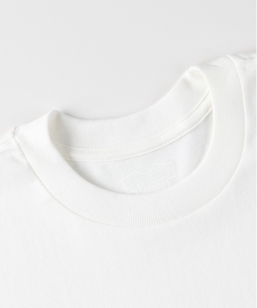 HANES（ヘインズ）の「【S～XLサイズ】SHIRO クルーネック半袖Tシャツ（Tシャツ/カットソー・メンズ・ホワイト・L/M/S/XL）」の5枚目の写真