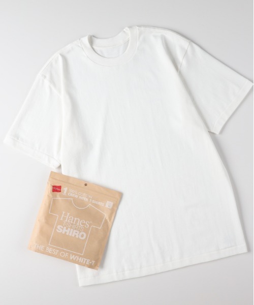 HANES（ヘインズ）の「【S～XLサイズ】SHIRO クルーネック半袖Tシャツ（Tシャツ/カットソー・メンズ・ホワイト・L/M/S/XL）」の12枚目の写真