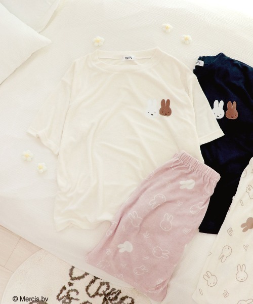 Miffy》ふわふわパイル ミッフィー 半袖 ルームウェア パジャマ