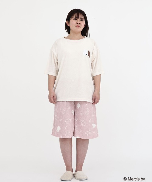 ルームウェア・パジャマ mimi Miffy》ふわふわパイル ミッフィー 半袖 ルームウェア パジャマ