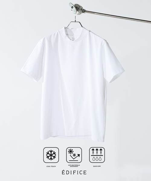 EDIFICE（エディフィス）の「【EDIFICE ALL-DAY シリーズ】クルーネック Tシャツ《WEB限定》（Tシャツ/カットソー・メンズ・ホワイト/ベージュ系その他/ブラック・SMALL/MEDIUM/LARGE）」の2枚目の写真