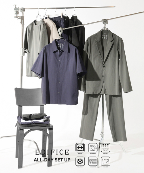 EDIFICE（エディフィス）の「【EDIFICE ALL-DAY シリーズ】クルーネック Tシャツ《WEB限定》（Tシャツ/カットソー・メンズ・ホワイト/ベージュ系その他/ブラック・SMALL/MEDIUM/LARGE）」の5枚目の写真