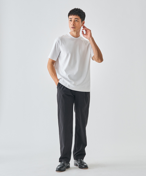 EDIFICE（エディフィス）の「【EDIFICE ALL-DAY シリーズ】クルーネック Tシャツ《WEB限定》（Tシャツ/カットソー・メンズ・ホワイト/ベージュ系その他/ブラック・SMALL/MEDIUM/LARGE）」の16枚目の写真