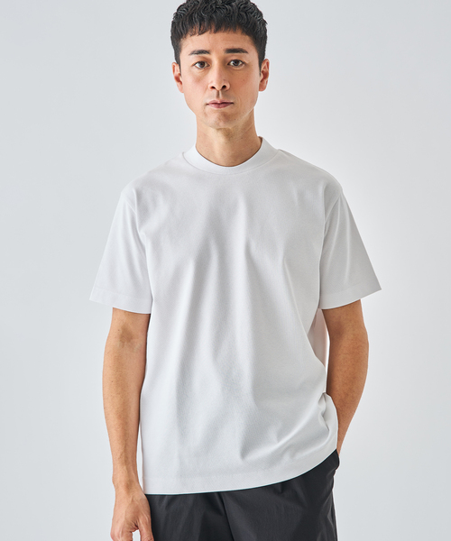 EDIFICE（エディフィス）の「【EDIFICE ALL-DAY シリーズ】クルーネック Tシャツ《WEB限定》（Tシャツ/カットソー・メンズ・ホワイト/ベージュ系その他/ブラック・SMALL/MEDIUM/LARGE）」の17枚目の写真