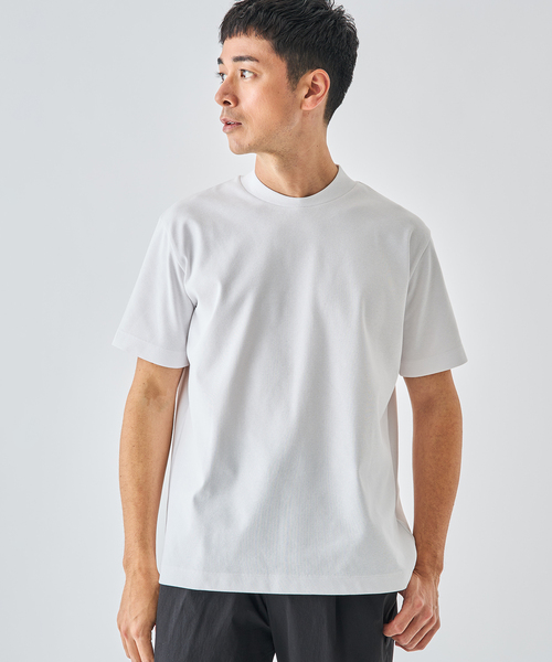 EDIFICE（エディフィス）の「【EDIFICE ALL-DAY シリーズ】クルーネック Tシャツ《WEB限定》（Tシャツ/カットソー・メンズ・ホワイト/ベージュ系その他/ブラック・SMALL/MEDIUM/LARGE）」の18枚目の写真