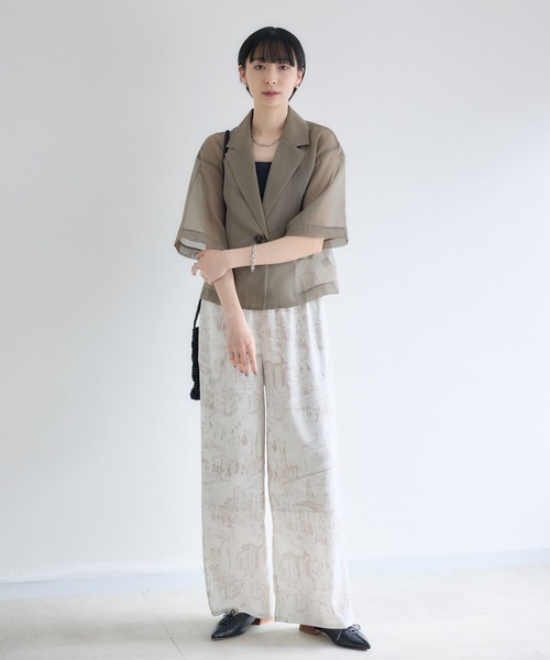 Paradise Picnic（パラダイスピクニック）の「ROSIEE  風景柄イージーパンツ（その他パンツ・レディース・ベージュ/ブラック・FREE）」の5枚目の写真