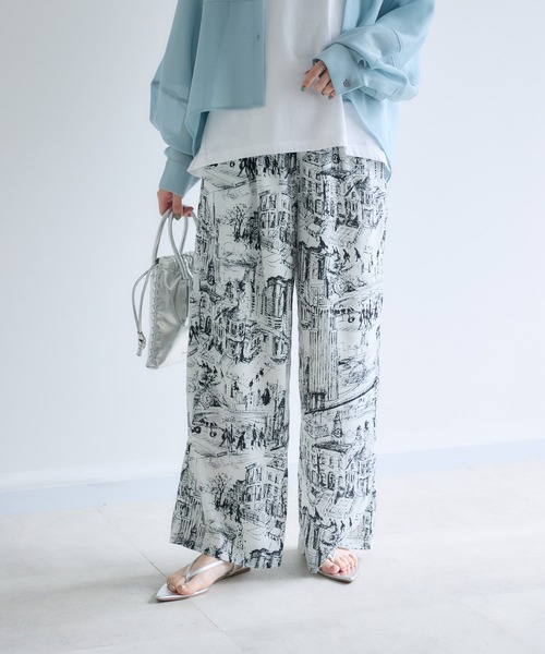 Paradise Picnic（パラダイスピクニック）の「ROSIEE  風景柄イージーパンツ（その他パンツ・レディース・ベージュ/ブラック・FREE）」の6枚目の写真