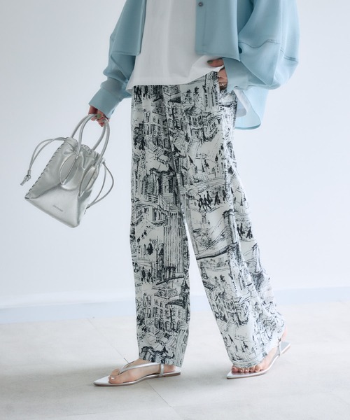 Paradise Picnic（パラダイスピクニック）の「ROSIEE  風景柄イージーパンツ（その他パンツ・レディース・ベージュ/ブラック・FREE）」の8枚目の写真