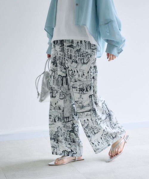 Paradise Picnic（パラダイスピクニック）の「ROSIEE  風景柄イージーパンツ（その他パンツ・レディース・ベージュ/ブラック・FREE）」の9枚目の写真