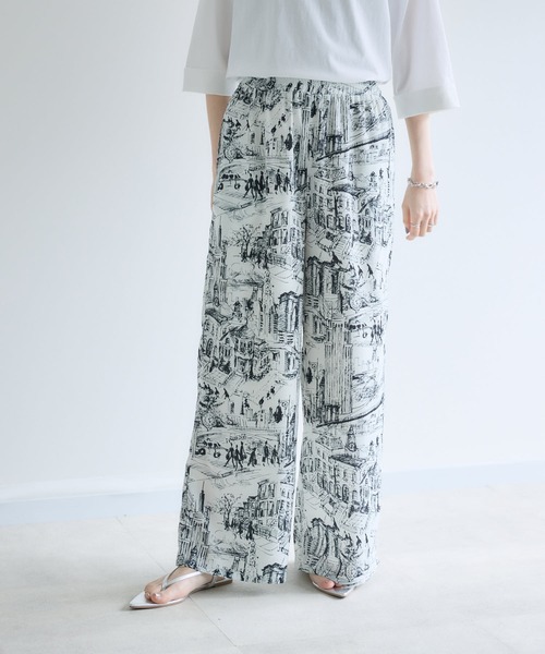 Paradise Picnic（パラダイスピクニック）の「ROSIEE  風景柄イージーパンツ（その他パンツ・レディース・ベージュ/ブラック・FREE）」の18枚目の写真