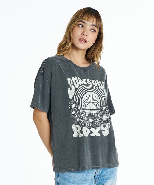 ROXY（ロキシー）の「ROXY/ロキシー 半袖 Tシャツ ウォッシュ加工 RAINBOW ROXY RST262035（Tシャツ/カットソー・レディース・マスタード/ブラック/ピンク・M/L）」の15枚目の写真