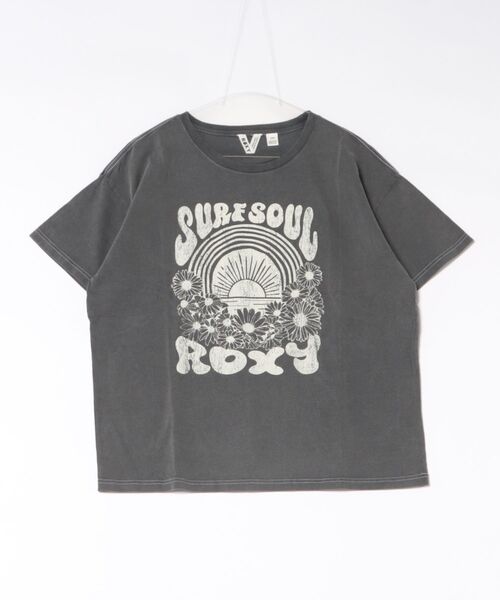 ROXY（ロキシー）の「ROXY/ロキシー 半袖 Tシャツ ウォッシュ加工 RAINBOW ROXY RST262035（Tシャツ/カットソー・レディース・マスタード/ブラック/ピンク・M/L）」の7枚目の写真