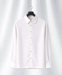 【残りわずか】ライトツイード ロングスリーブシャツ |ストレッチ/春服/防シワ/通気性