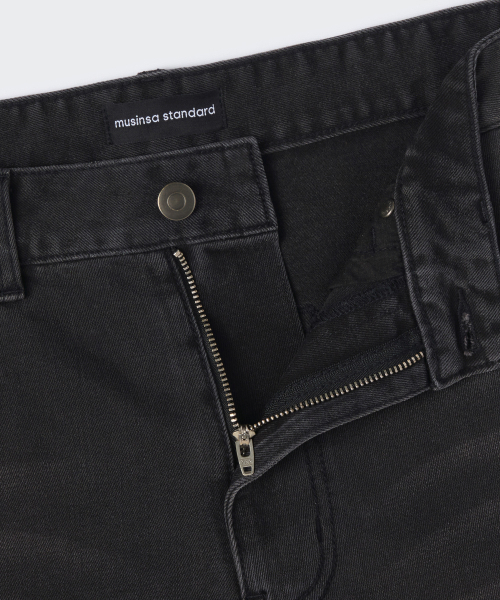 MUSINSA STANDARD（ムシンサスタンダード）の「[クールタンダード] バルーンデニムパンツ [ウォッシュドブラック]（デニムパンツ・メンズ・その他・30/31/33/26/27/28/40/38/42/36/34/32/29）」の4枚目の写真
