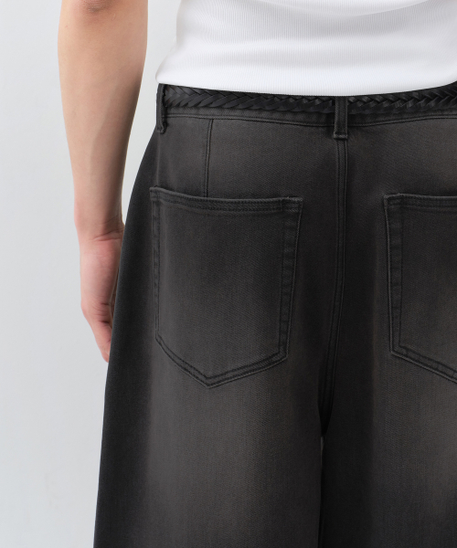 MUSINSA STANDARD（ムシンサスタンダード）の「[クールタンダード] バルーンデニムパンツ [ウォッシュドブラック]（デニムパンツ・メンズ・その他・30/31/33/26/27/28/40/38/42/36/34/32/29）」の6枚目の写真