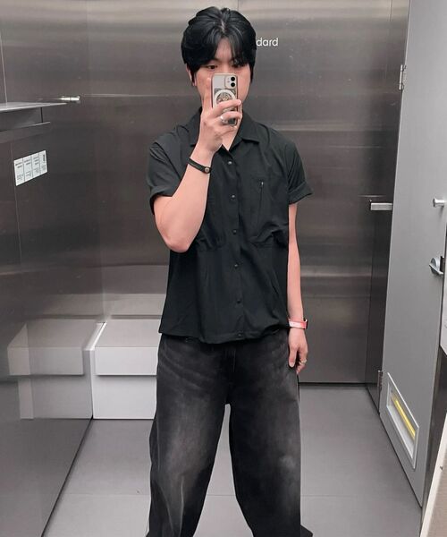 MUSINSA STANDARD（ムシンサスタンダード）の「[クールタンダード] バルーンデニムパンツ [ウォッシュドブラック]（デニムパンツ・メンズ・その他・30/31/33/26/27/28/40/38/42/36/34/32/29）」の11枚目の写真