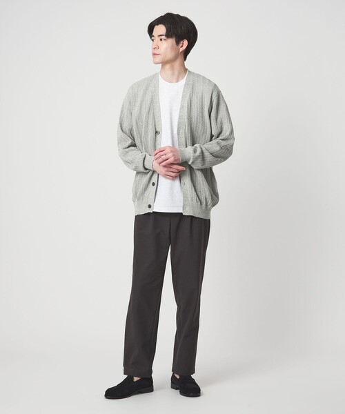 green label relaxing(グリーンレーベルリラクシング)の「ミックス メランジ メッシュ カーディガン(カーディガン/ボレロ・メンズ・ターコイズブルー系/ブラック/グレー系・XL/M/L/S)」の13枚目の写真
