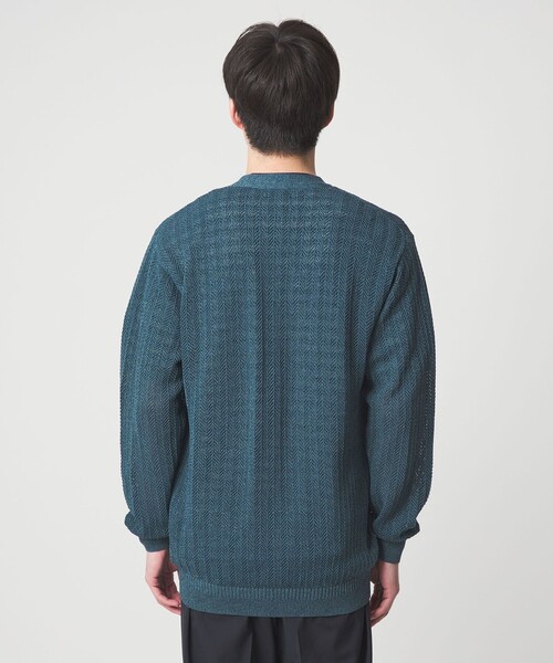 green label relaxing(グリーンレーベルリラクシング)の「ミックス メランジ メッシュ カーディガン(カーディガン/ボレロ・メンズ・ターコイズブルー系/ブラック/グレー系・XL/M/L/S)」の16枚目の写真
