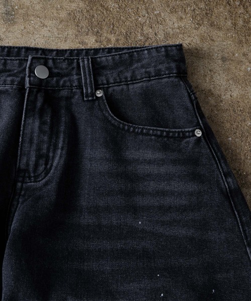 ADAMASTE(アダマスト)の「Paint Wide Barrel Denim - ペイントワイドカーブデニム(デニムパンツ・メンズ・グレー/ブラック・SMALL/MEDIUM/LARGE)」の13枚目の写真