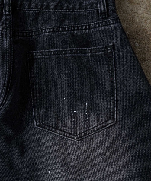 ADAMASTE(アダマスト)の「Paint Wide Barrel Denim - ペイントワイドカーブデニム(デニムパンツ・メンズ・グレー/ブラック・SMALL/MEDIUM/LARGE)」の17枚目の写真