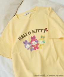 限定展開　別注/うさぎ姿のHELLO KITTY/フロント プリント 半袖 Tシャツ
