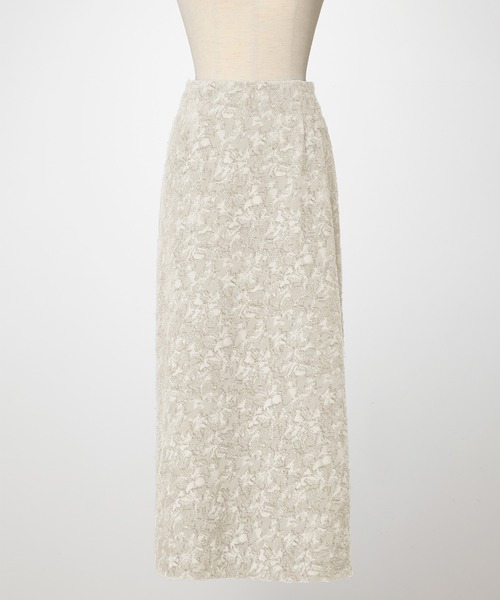 STRAWBERRY-FIELDS（ストロベリーフィールズ）の「ミキシングJQ_ジャガードナロースカート（スカート・レディース・ブルー/オフホワイト・2）」の8枚目の写真