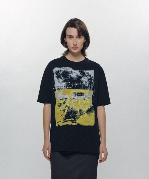 KEISUKEYOSHIDA(ケイスケヨシダ)の「Raco T-shirt(Tシャツ/カットソー・レディース・ホワイト/ブラック・L/S)」の2枚目の写真