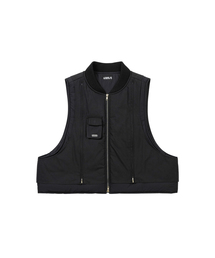AJOBYAJO（アジョバイアジョ）の「Layered Padded Zip Up Vest [BLACK]（ベスト）」
