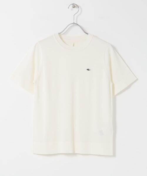 SENSE OF PLACE by URBAN RESEARCH（センスオブプレイスバイアーバンリサーチ）の「『洗濯可』プレートツキニットTシャツ(半袖)（ニット/セーター・レディース・アイボリー/ブラック/グレー・ONE）」の8枚目の写真