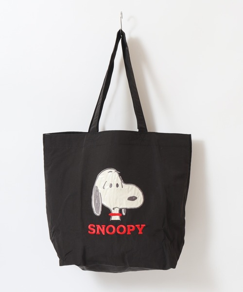 SNOOPY(スヌーピー)の「SNOOPY スヌーピー トートバッグ 刺繍 アップリケ(トートバッグ・レディース・グリーン/ピンク/ブルー/グレー/ブラック・FREE)」の20枚目の写真