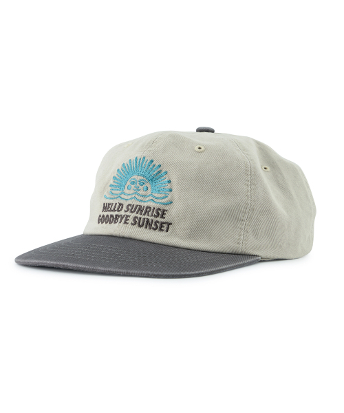 HELLO SUNRISE(ハローサンライズ)の「90s Logo 6Panel Cap_Light Gray & Charcoal(キャップ・レディース・チャコールグレー・OS)」の2枚目の写真