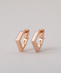◆金属アレルギー対応◆◆made in japan◆【片手でスムースワンタッチ】スクエア ミニスムースピアス