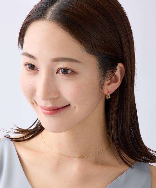 CALIN STANDARD(カリンスタンダード)の「◆金属アレルギー対応◆◆made in japan◆【片手でスムースワンタッチ】スクエア ミニスムースピアス(ピアス(両耳用)・レディース・ピンクゴールド/ゴールド/シルバー・FREE)」の6枚目の写真