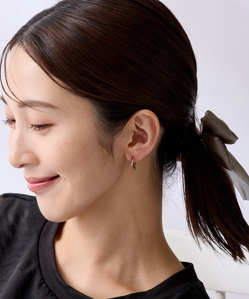 CALIN STANDARD(カリンスタンダード)の「◆金属アレルギー対応◆◆made in japan◆【片手でスムースワンタッチ】スクエア ミニスムースピアス(ピアス(両耳用)・レディース・ピンクゴールド/ゴールド/シルバー・FREE)」の14枚目の写真