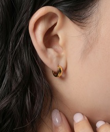 【ORLEAN】シンプルワイドミニフープピアス