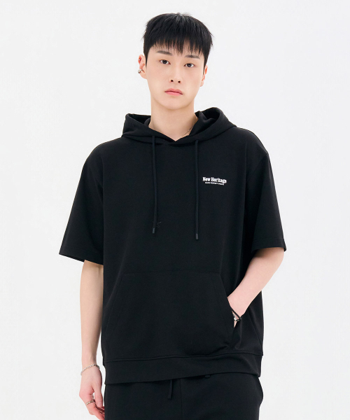 CHASECULT(チェイスカルト)の「共用クーリングコットン半袖フードTシャツ-FBRU5812D03(Tシャツ/カットソー・メンズ・ブラック・100/105/90/95)」の1枚目の写真