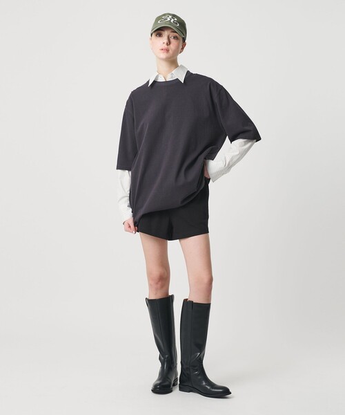ER(イーアール)の「<ER>コットン ジャージー マイクロショーツ(その他パンツ・レディース・ホワイト/ライトグレー/ブラック・FREE)」の14枚目の写真