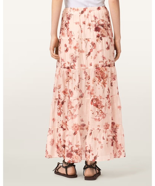 ALLSAINTS（オールセインツ）の「EVIA TIERED FLORAL MAXI SKIRT | EVIA ティアード フローラル マキシ スカート（スカート・レディース・ピンク系その他・6/8/10/4）」の4枚目の写真