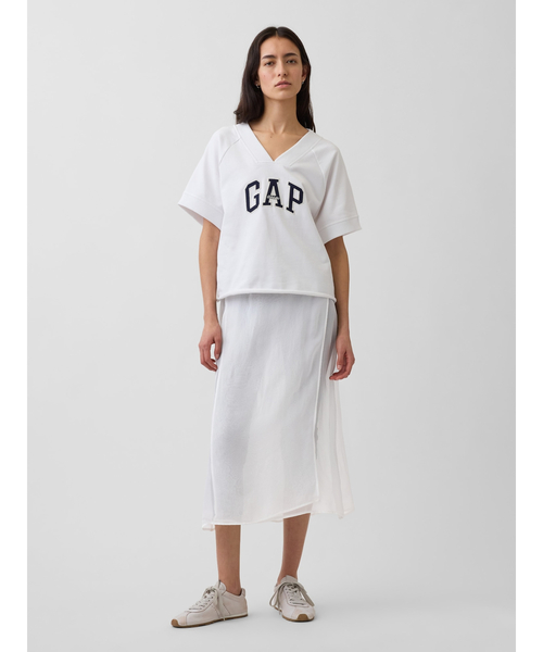 GAP（ギャップ）の「シアー ラップ マキシスカート（スカート・レディース・ホワイト/ブラック・XS/S/M/L/XXS）」の4枚目の写真