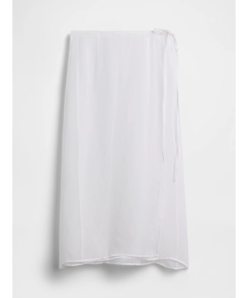 GAP（ギャップ）の「シアー ラップ マキシスカート（スカート・レディース・ホワイト/ブラック・XS/S/M/L/XXS）」の6枚目の写真