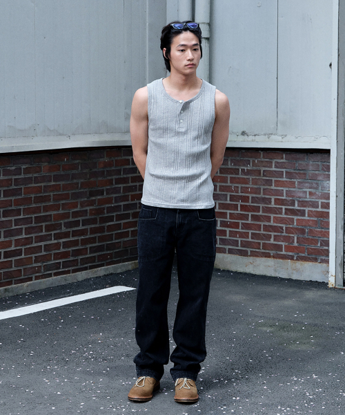 JUAN HOMME(ジュアンオム)の「リファインドヘンリーネックスリーブレス(メランジグレー)(Tシャツ/カットソー・メンズ・その他・MEDIUM/LARGE)」の10枚目の写真