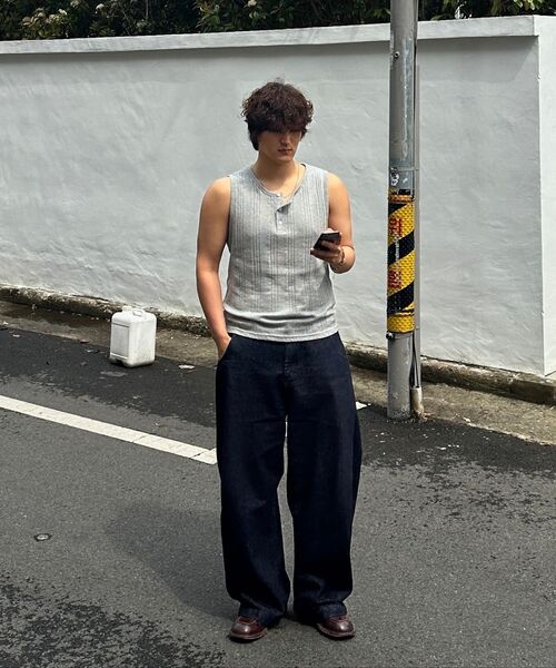 JUAN HOMME(ジュアンオム)の「リファインドヘンリーネックスリーブレス(メランジグレー)(Tシャツ/カットソー・メンズ・その他・MEDIUM/LARGE)」の4枚目の写真