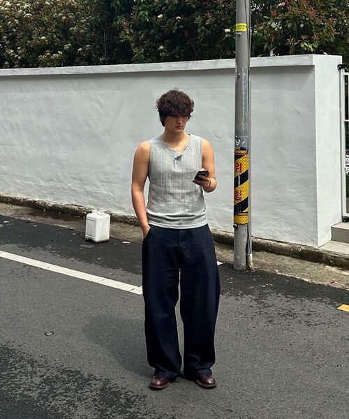 JUAN HOMME(ジュアンオム)の「リファインドヘンリーネックスリーブレス(メランジグレー)(Tシャツ/カットソー・メンズ・その他・MEDIUM/LARGE)」の7枚目の写真