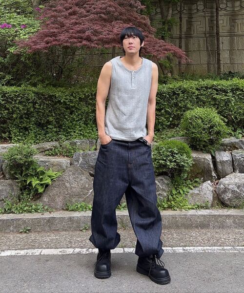 JUAN HOMME(ジュアンオム)の「リファインドヘンリーネックスリーブレス(メランジグレー)(Tシャツ/カットソー・メンズ・その他・MEDIUM/LARGE)」の8枚目の写真