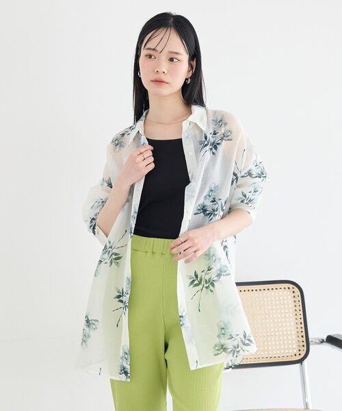earth music&ecology(アースミュージックアンドエコロジー)の「シアーシャツ(シャツ/ブラウス・レディース・ブラウン/イエロー/チャコールグレー/その他14・FREE)」の18枚目の写真