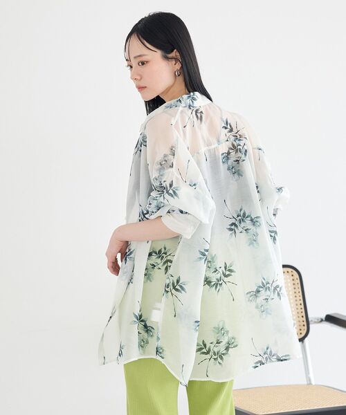 earth music&ecology(アースミュージックアンドエコロジー)の「シアーシャツ(シャツ/ブラウス・レディース・ブラウン/イエロー/チャコールグレー/その他14・FREE)」の21枚目の写真